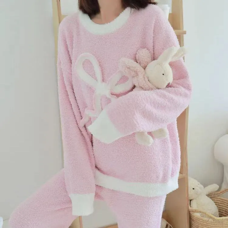 WANANNI Pajama Set Women's Cream Pink-1