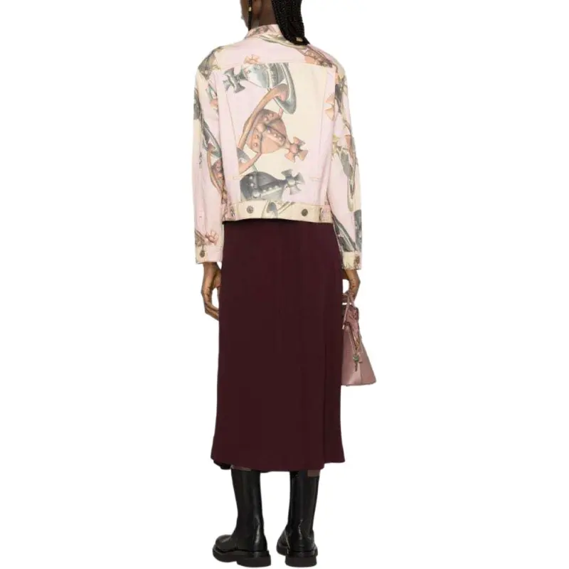 Vivienne Westwood Marlene Orb Printed Buttoned Denim Jacket-3