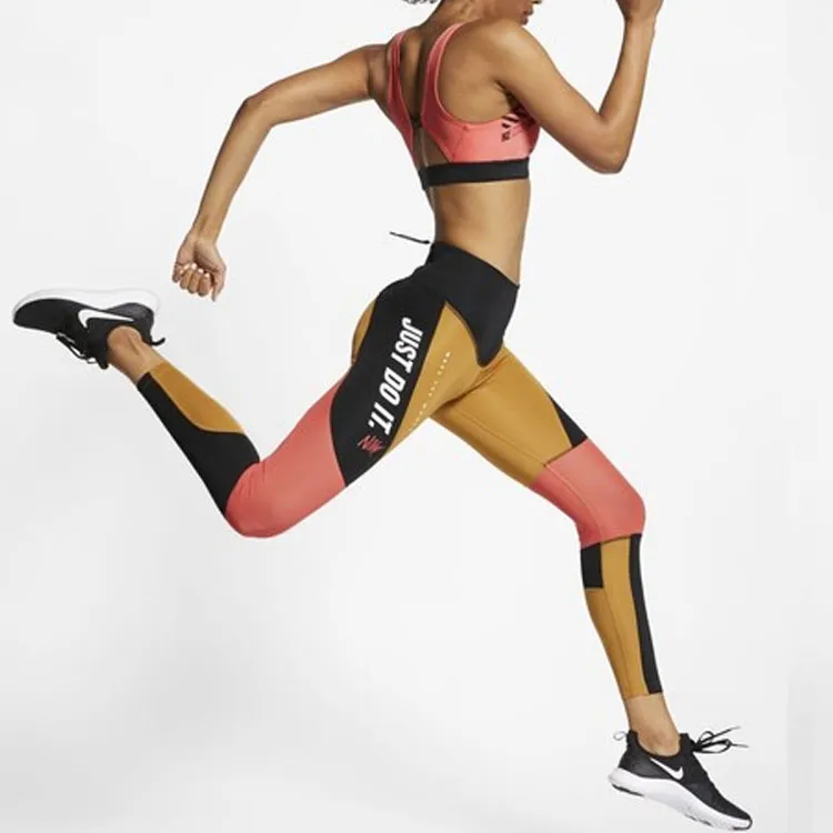 Nike Sports Pants Women's Yellow Black-4