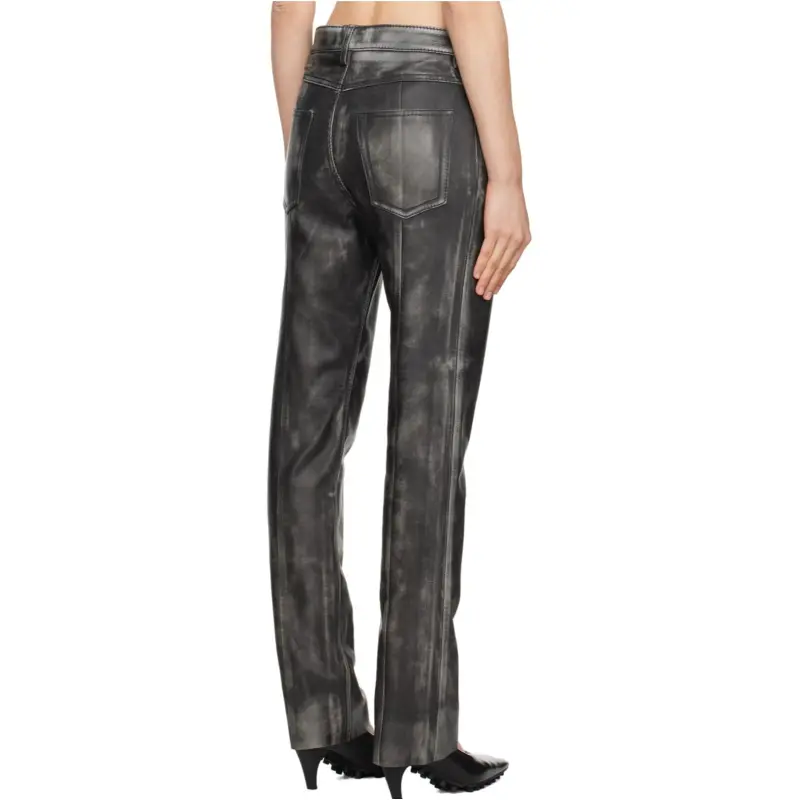 MARNI Leather Pants Women's Black-1