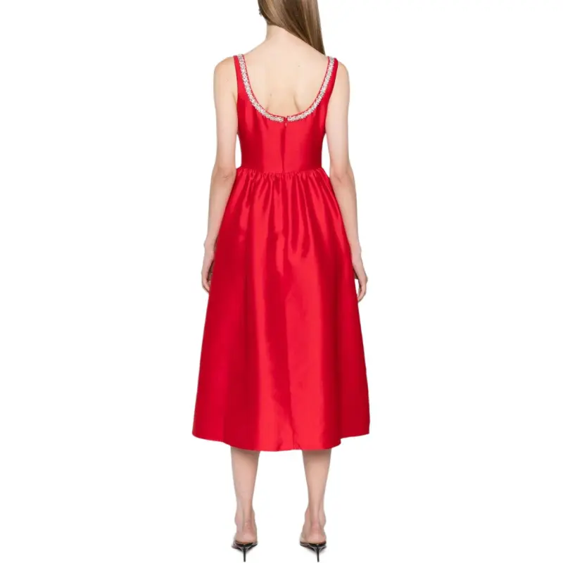 Self portrait Taffeta Diamante Midi Dress-4