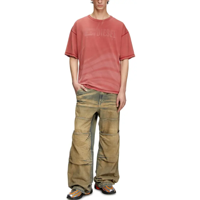 DIESEL T Adjust R13 Laser Faded Logo T Shirt-3