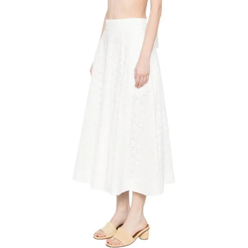 Zimmermann Crush Embroidered Midi Skirt-3