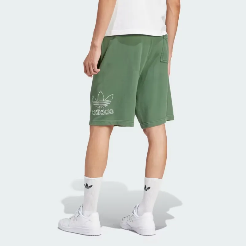 adidas originals Adicolor Outline Trefoil Shorts Green-2