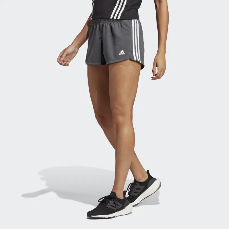 Adidas Pacer 3-Stripes Knit Shorts Casual Shorts Women's Pulse Stone Gray-2