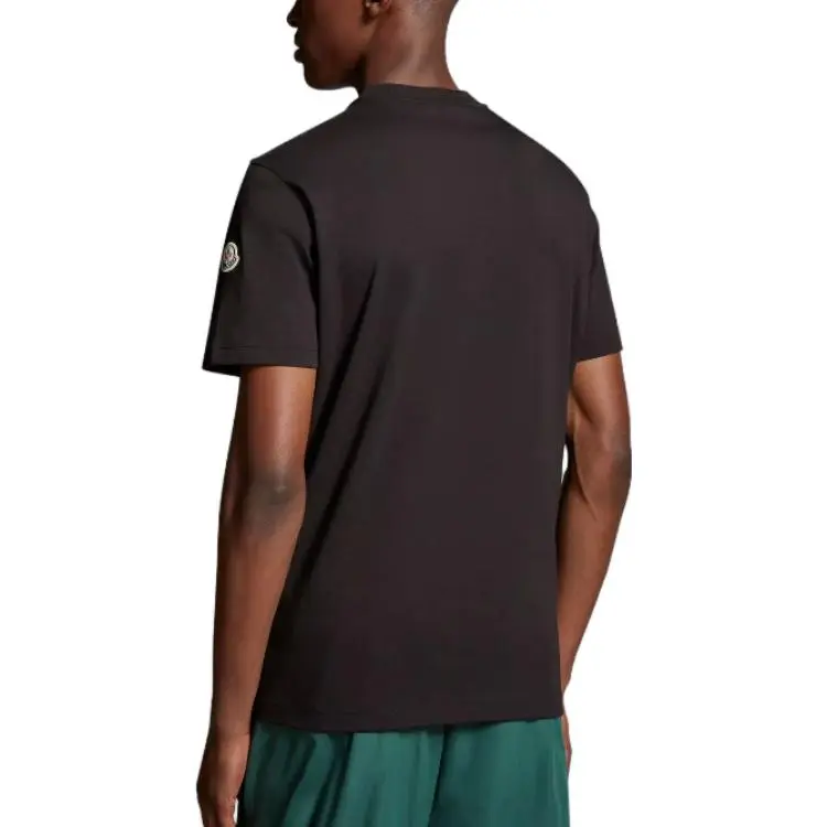 Moncler Logo patch Cotton T shirt-2