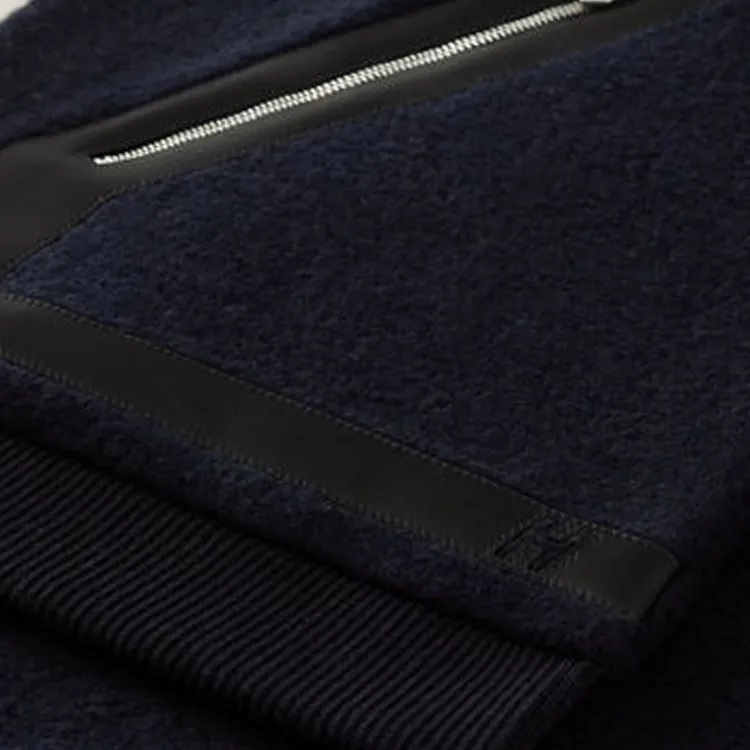 HERMES Wool Cashmere Leather Knit Scarves Men's Multicolor-1