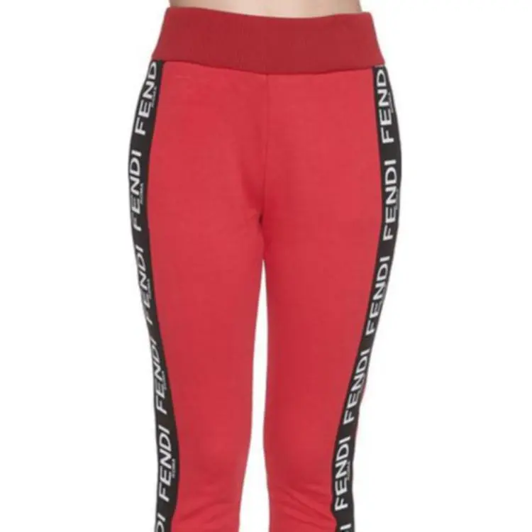 FENDI Knitted Sweatpants Women's Red-1