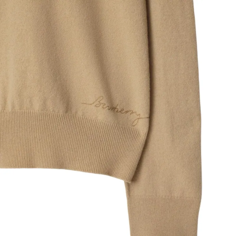 Burberry Logo embroidered Cashmere Jumper-4