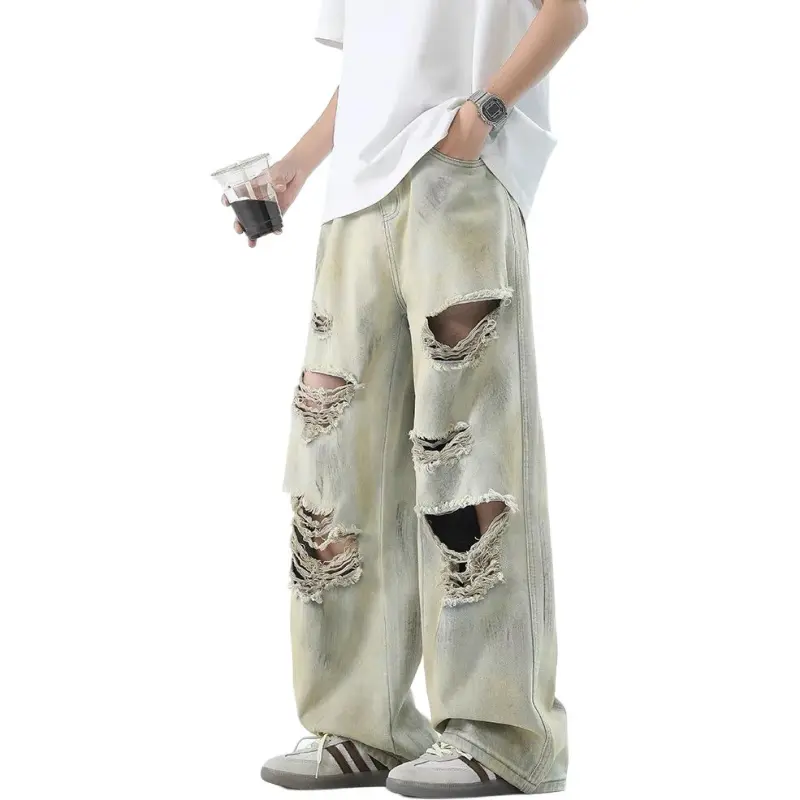 MGXEK Jeans Unisex Yellow Mud-2