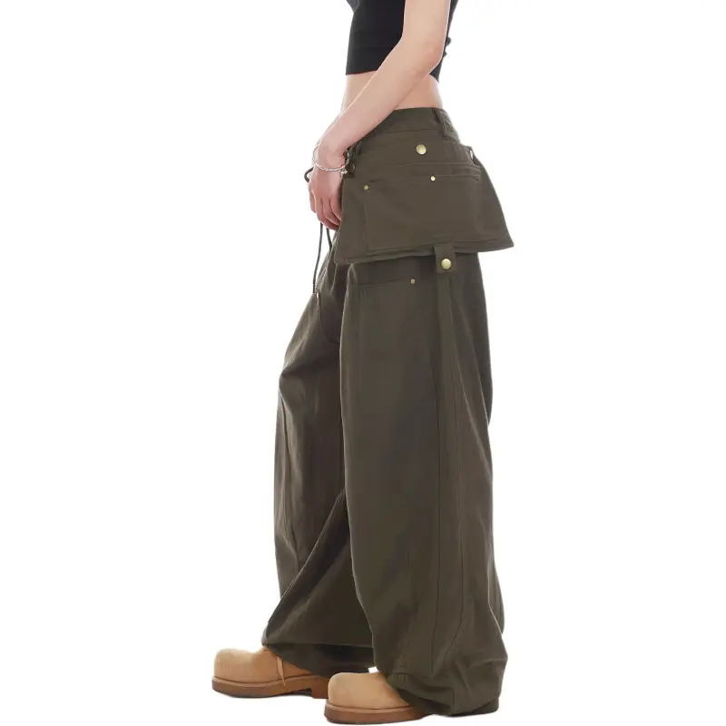 VINMUK Cargo Pants Unisex Army Green-4
