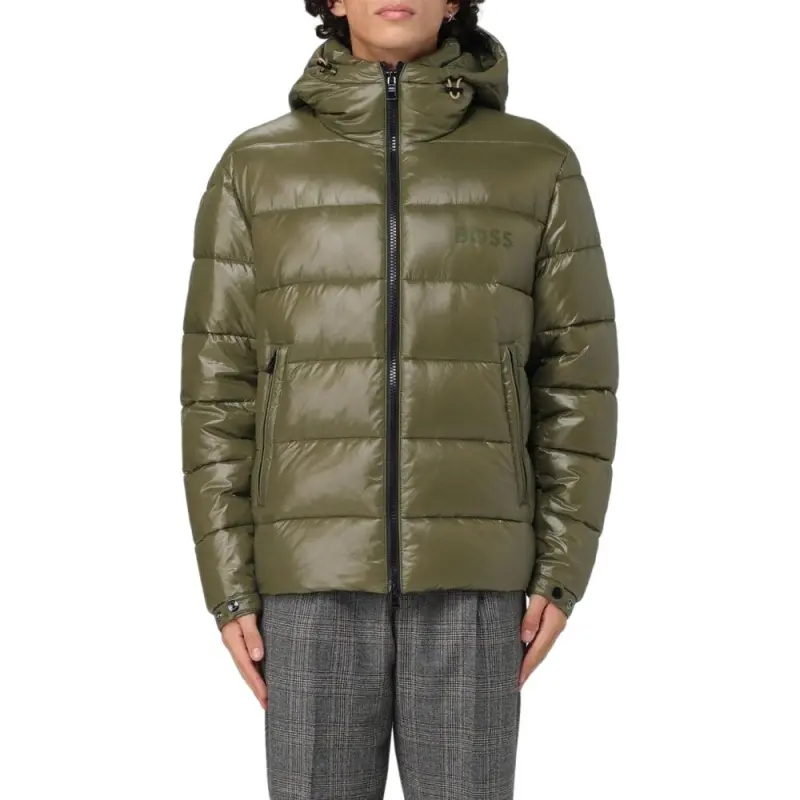 HUGO BOSS Jackets Coats Men's Olive Green-3