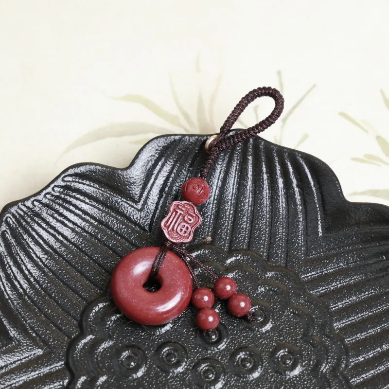 Yo sheng Cinnabar Keychains Unisex-4