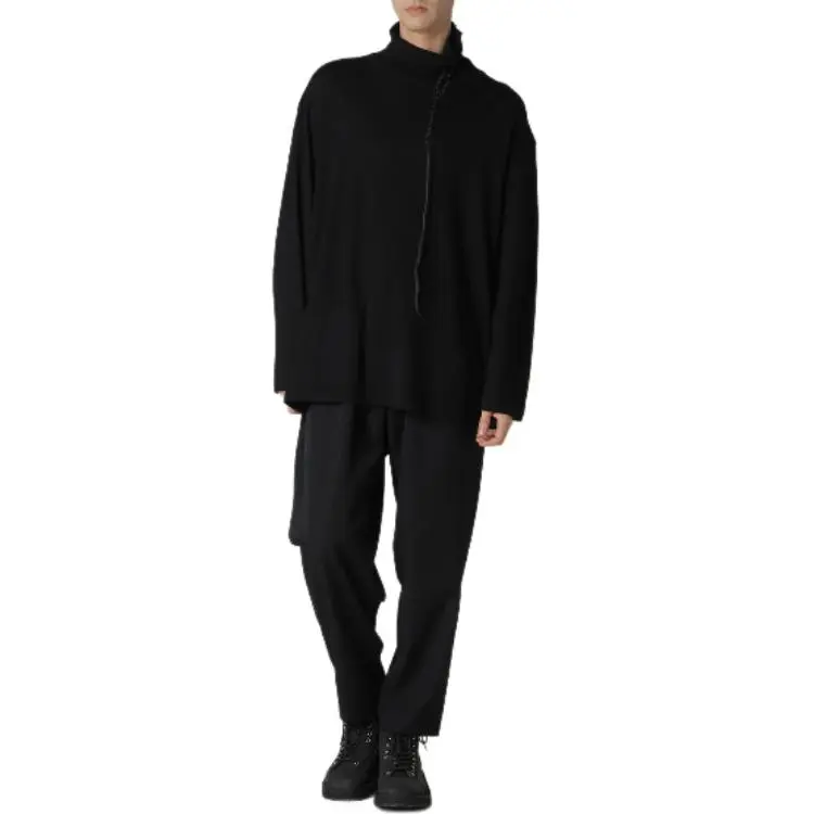 Yohji Yamamoto Whipstitch-Trim Fine Knit Jumper-1