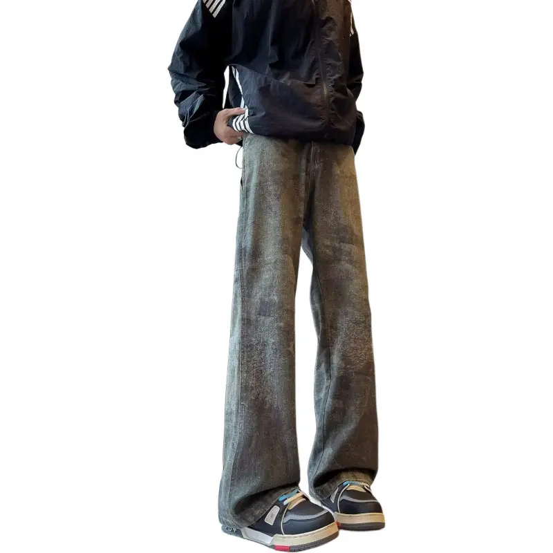 Concubine Zhu Jeans Unisex Green-2