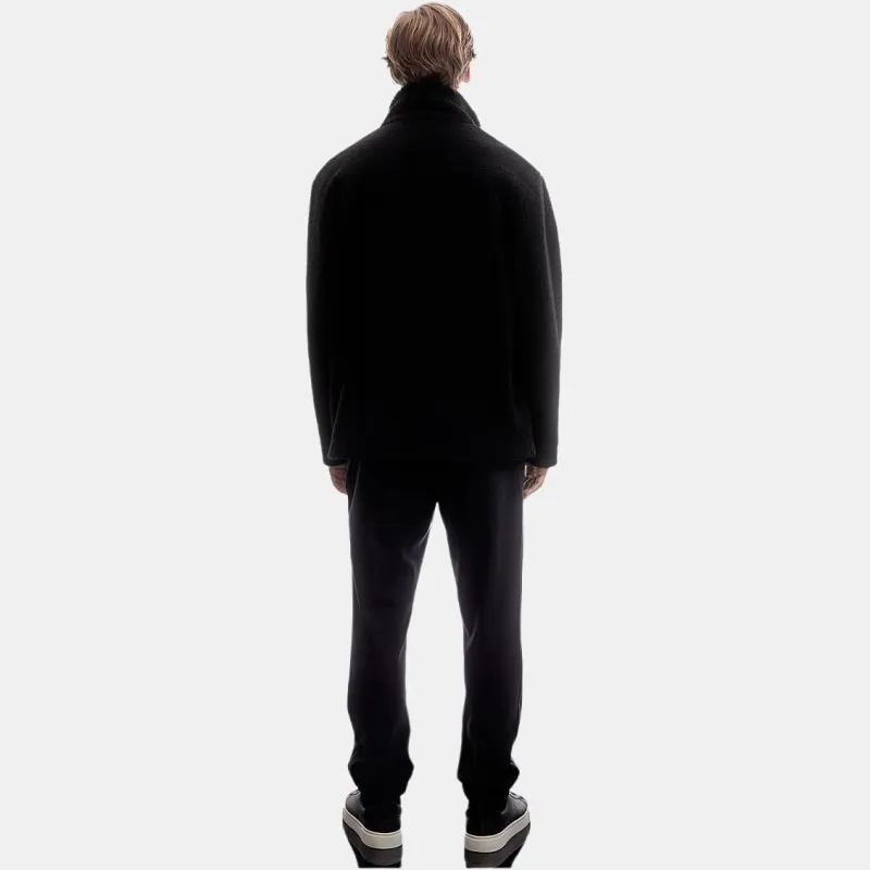 H&M Velvet feel Coat Men's Black-2
