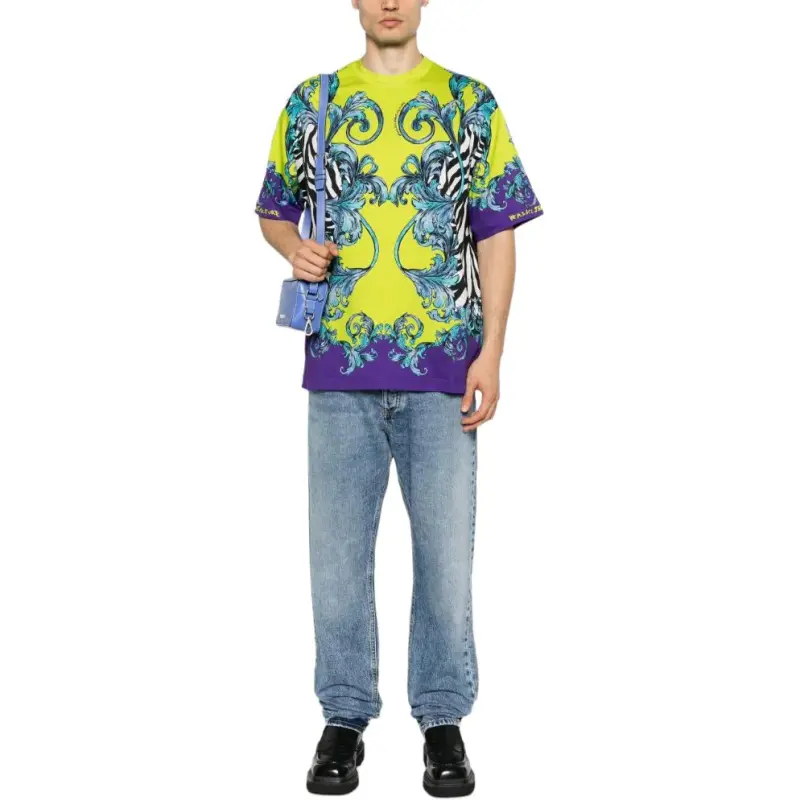 VERSACE JEANS COUTURE Zebra Barocco print T shirt-1