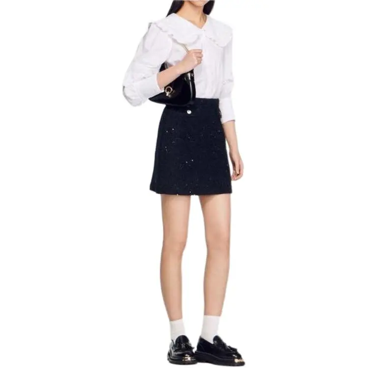 Sandro Casual Short Skirts Women's Black-3