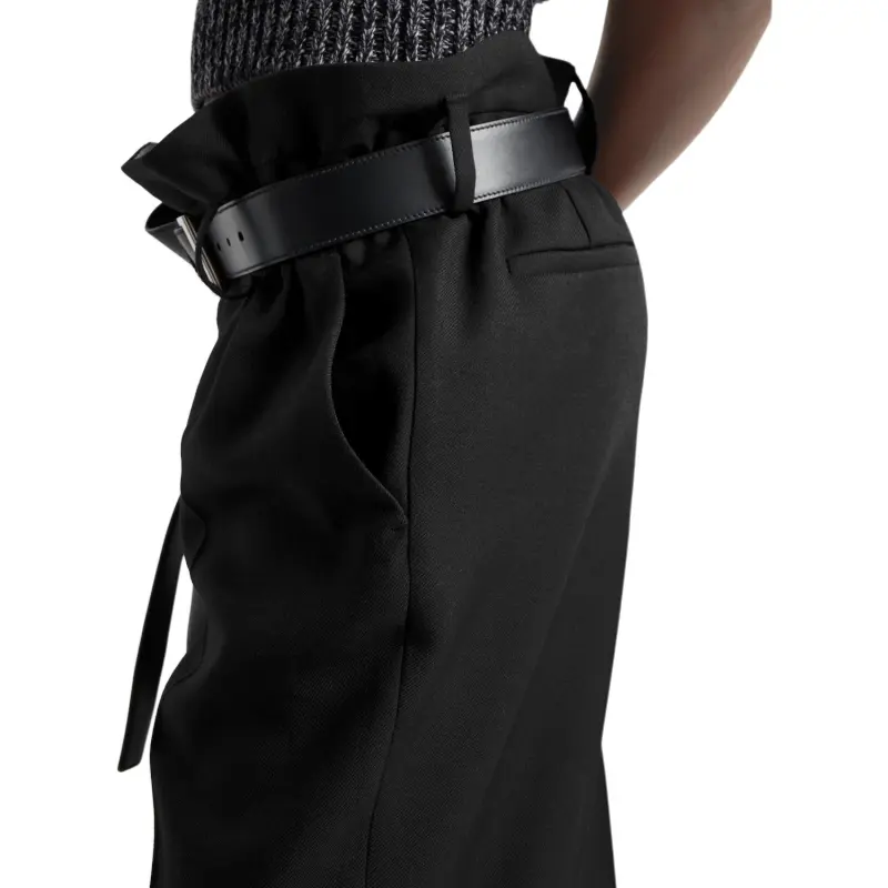PRADA Belted Pleated Trousers-6
