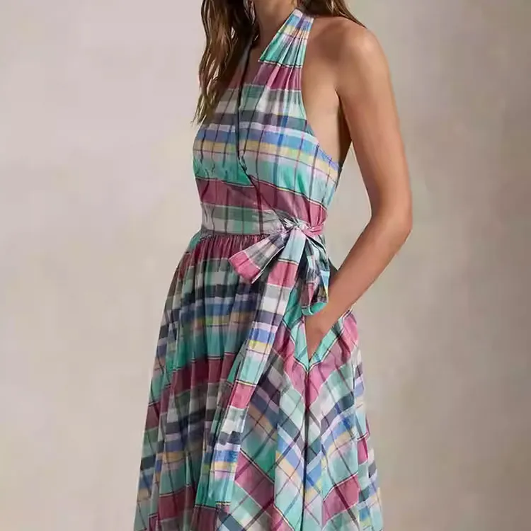 Polo Ralph Lauren SS25 Sleeveless Dress Women's Multicolor-3
