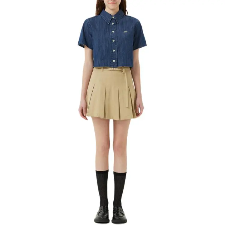 Lee Casual Short Skirts Women's Beige-2