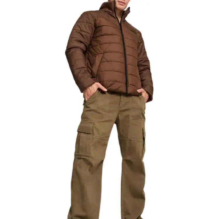 PUMA ESS+Outerwear SS25 Jackets & Coats Men's Dark Coffee Brown-4