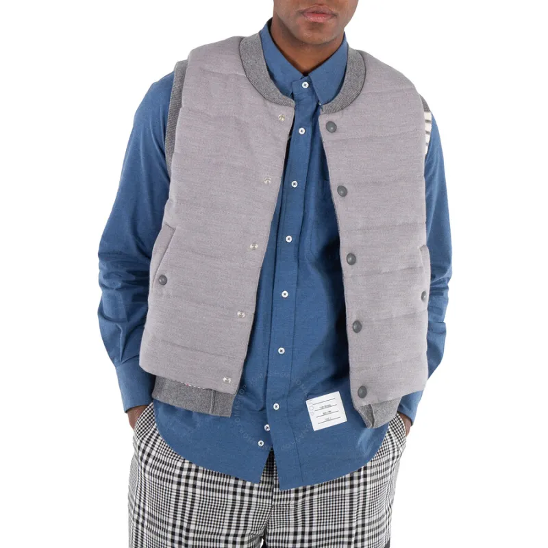 THOM BROWNE Padded design Button down Gilet-3
