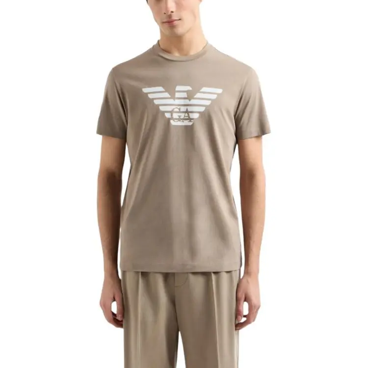 EMPORIO ARMANI Pima jersey T shirt With Logo Print-1