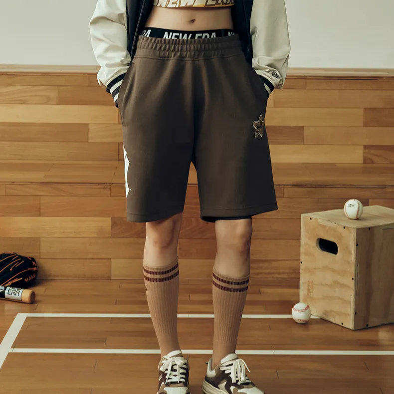 New Era x MLB Casual Shorts Unisex Dark Brown-2