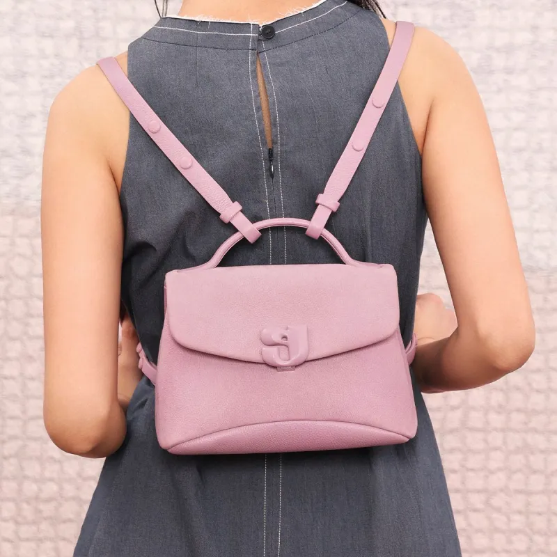 KUNOGIGI Top Grain Cow Leather Piggy Backpack Daily Commute Medium Size Women's Frosted Green-6