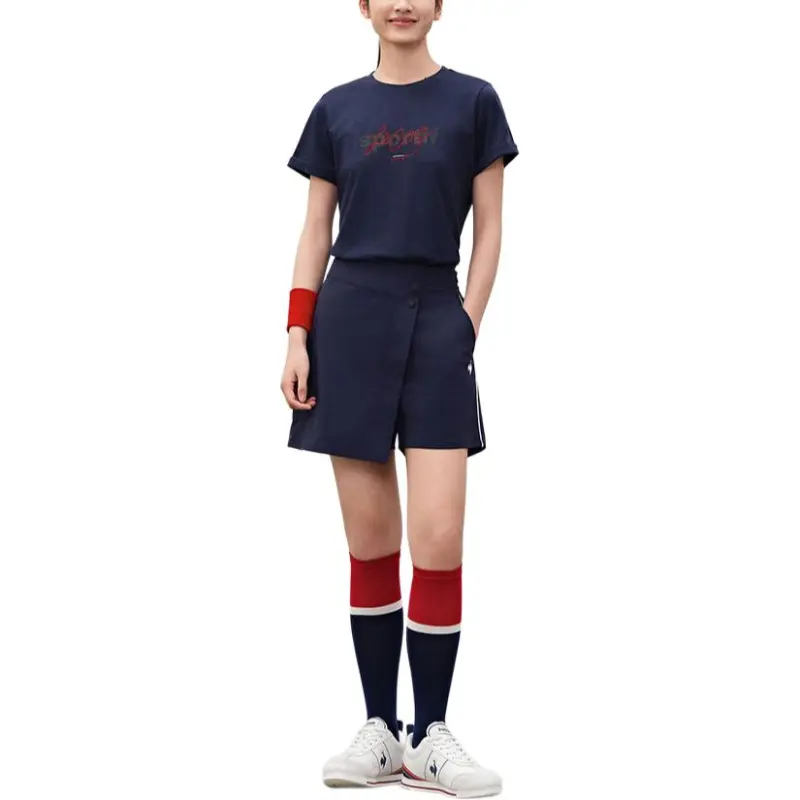 Le Coq Sportif Casual Shorts Women's Navy Blue-3