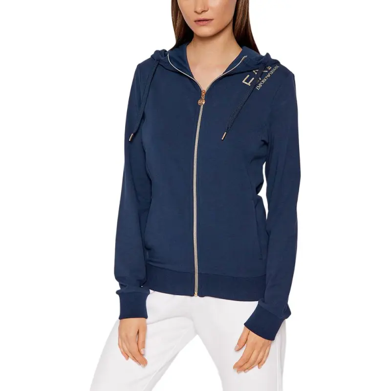 EMPORIO ARMANI EA7 SS23 Baseball Jacket Women's Blue-2