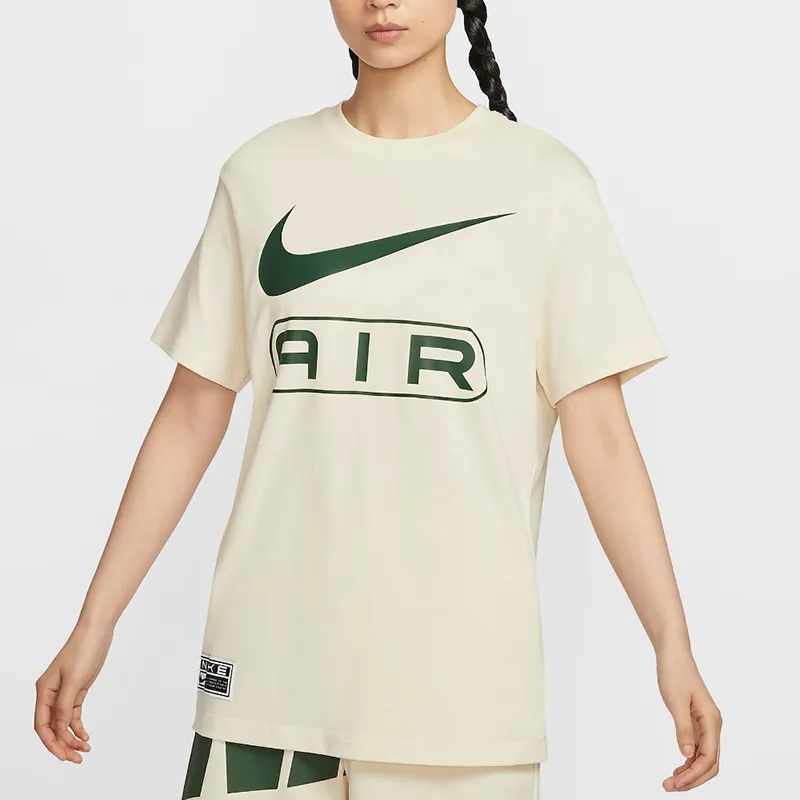Nike Air Women'ss Letter Logo Crewneck T-Shirt 'Light Pink'-2