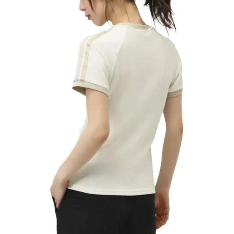 Adidas Clothing T Shirts Women's Ivory-1