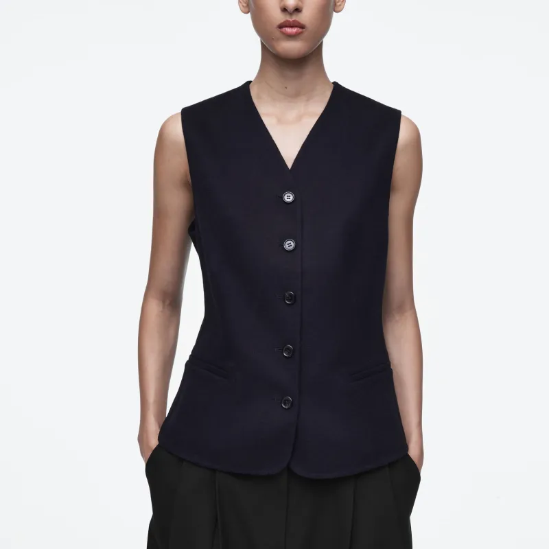 COS Vests Women's Navy Blue-3
