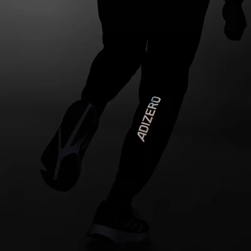 Adidas ADIZERO RUNNING JOGGERS Knitted Sports Pants Men's Black-3