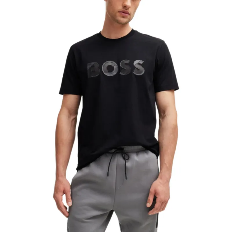 HUGO BOSS Maxi Logo Patch Crewneck T Shirt-2