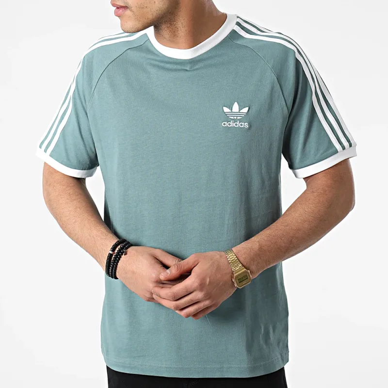Adidas Originals 3 Stripes T Shirt Men's Emerald-5