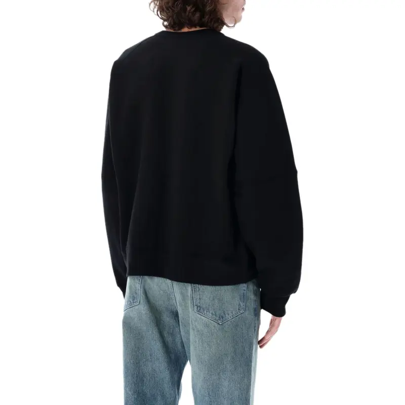 SAINT LAURENT Logo Patch Crewneck Sweatshirt-3