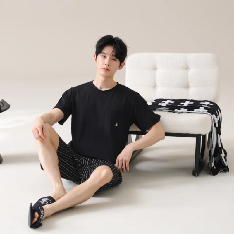 HUADAOJI Men Pajama Sets-4