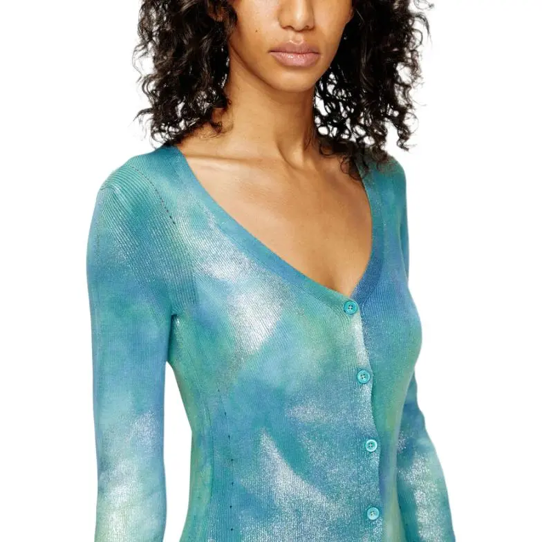 DIESEL Tie Dye V Neck Cardigan-4