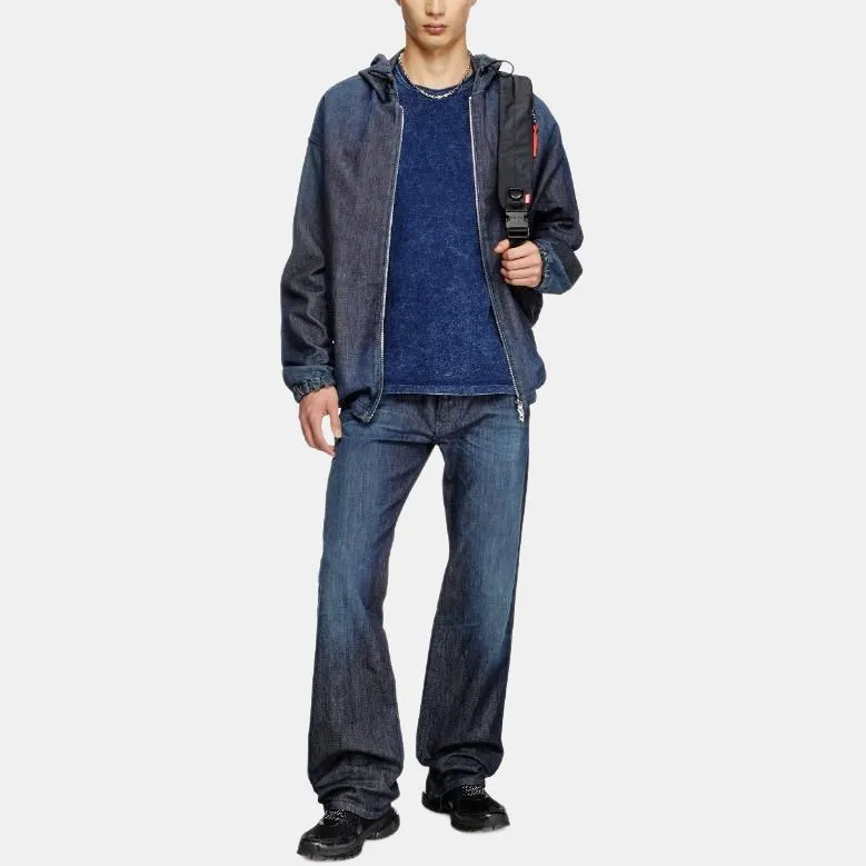 DIESEL Denim Look Crewneck T Shirt-1