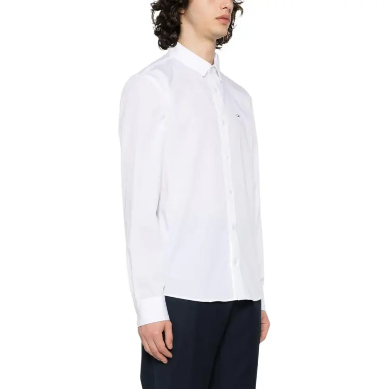 Calvin Klein Monogram embroidered Cotton Shirt-4