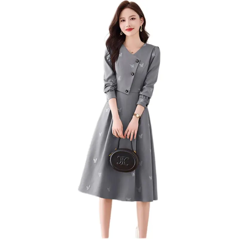 Fele.d Long Sleeved Dress Women's-1