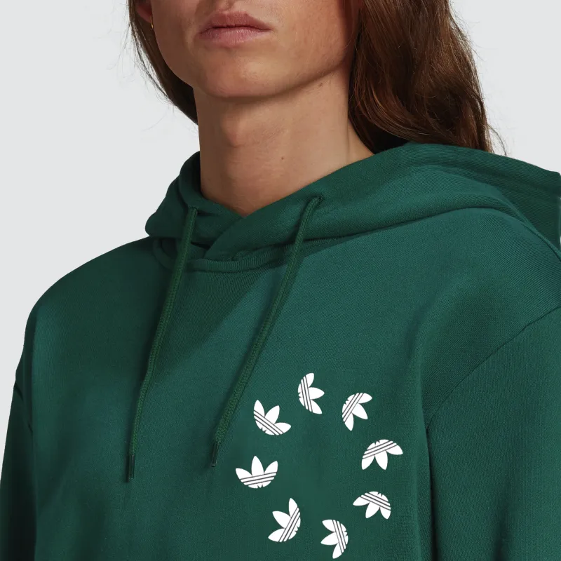 Adidas Adicolor Spinner Hoodie Sweatshirt Men's Forest Green-3