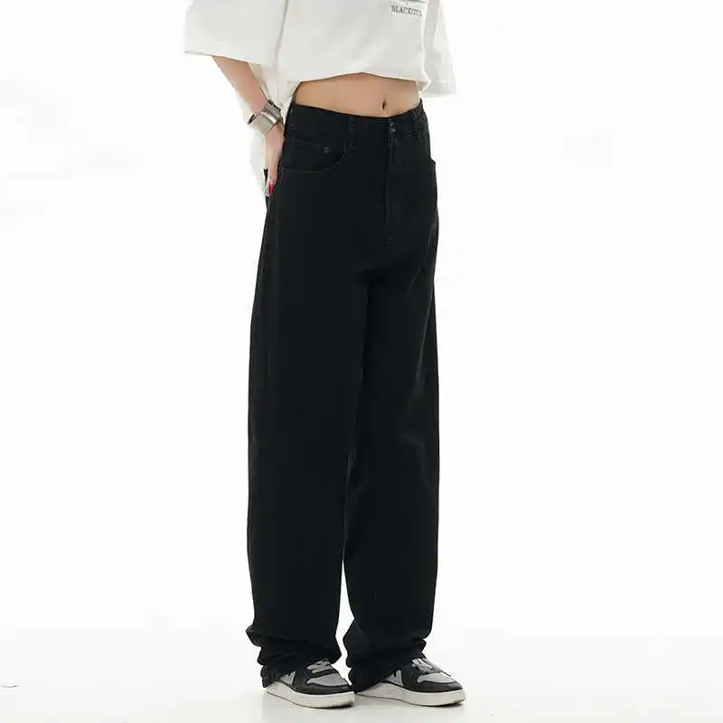 YINLEI Jeans Unisex Black-4