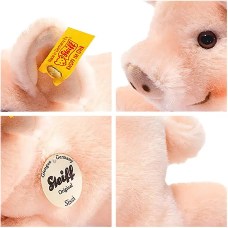Steiff Cute Pet Design Collection SISSI Pet Pig Rose Dolls Plush Doll 22cm Height-1