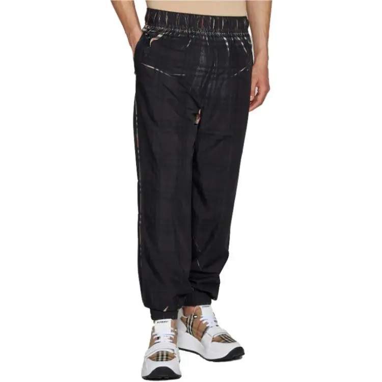 Burberry Sliced Check Jogging Pants-4