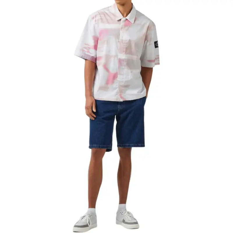 Calvin Klein Diffused Skyscape print Cotton Shirt-3