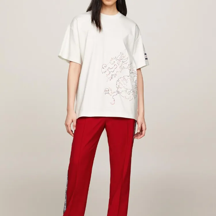Tommy Hilfiger x CLOT T Shirt Unisex Ecru-2